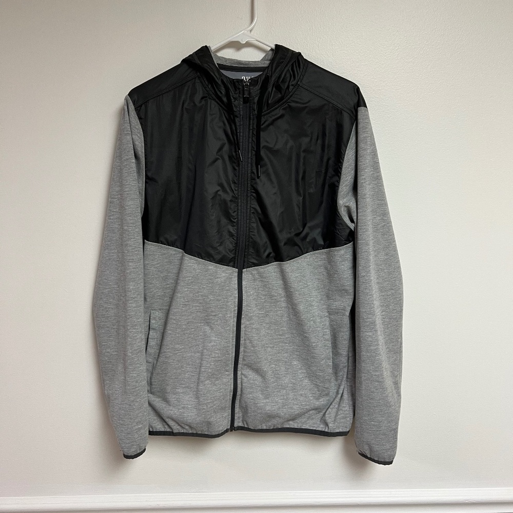 Rhone Tech Terry Hybrid Hoodie Color Gray Black sz Medium